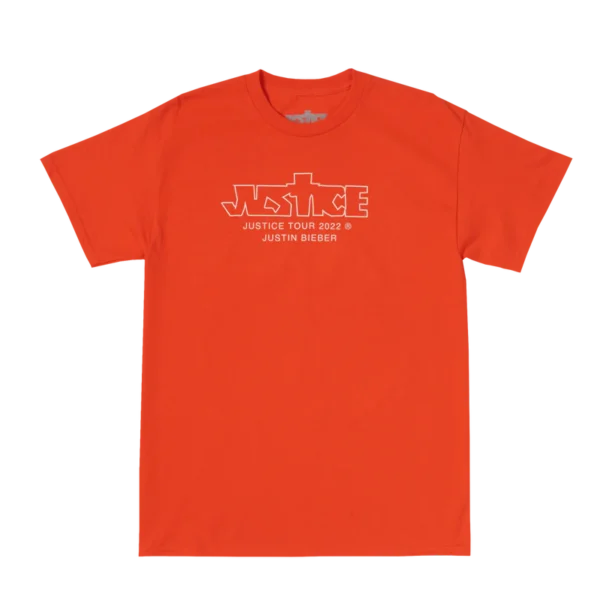 Justin Bieber Justice Tour Orange T-Shirt
