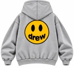Drew House Mascot Zip Hoodie Grey