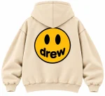 Drew House Mascot Zip Hoodie – Cream